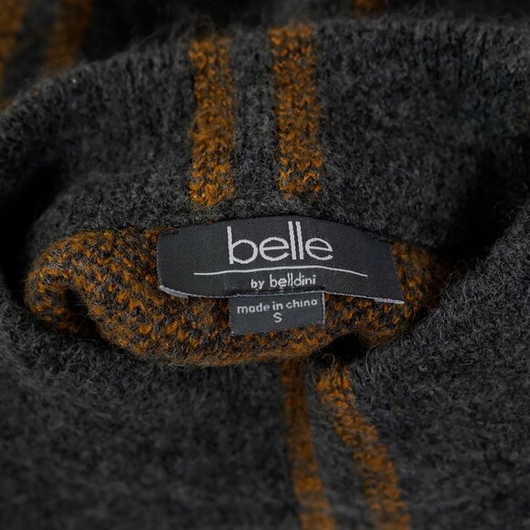 Belle Ultrasoft Burberry Style Windowpane Check Mock Neck Sweater, Size M - Picture 5 of 6